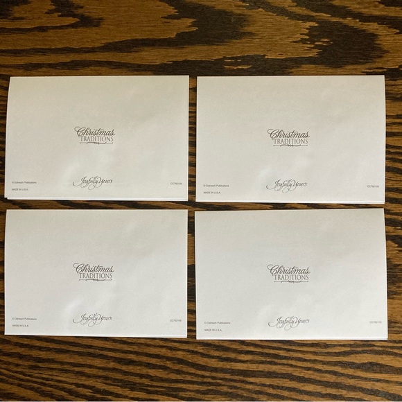 4 Joyfully Yours Christmas Traditions Shepherd Lamb Greeting Cards Envelopes - Picture 6 of 7